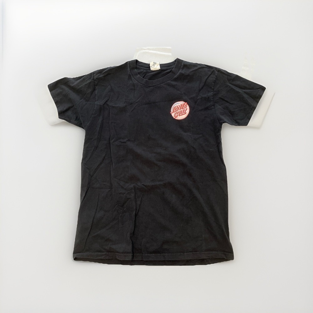 Santa Cruz Skateboards Shirt Pink On Black Size Medium